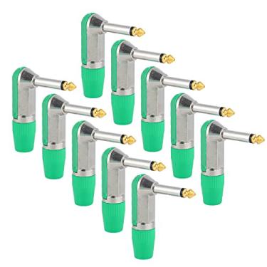 Imagem de Adaptador de fone de ouvido angular XLR de plugue de áudio profissional durável, resistente à corrosão, material ABS, interface de 6,35 mm para equipamentos de home theater e (Verde)