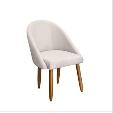 Imagem de Cadeira Veludo Bege – Poltrona Elegante para Sala de Estar Decoração Moderna Confortável e Luxuosa (bege)