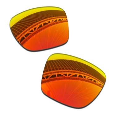 Imagem de LenzProse Lentes de reposição polarizadas de 1,5 mm para óculos de sol Oakley Sylas XL OO9448 60 mm, antiarranhões | Ajuste perfeito, Vermelho fogo polarizado - 1,5 mm, 60mm