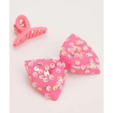 Imagem de Kit 2 Peças Presilhas De Cabelo Infantil Marisa-91813, UN, Rosa