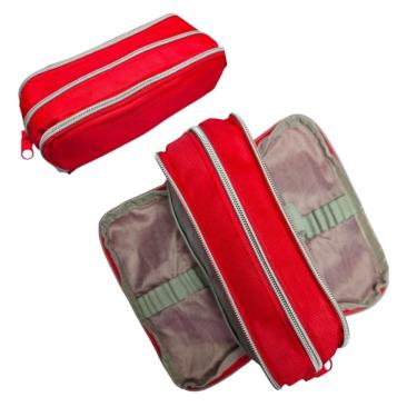 Imagem de Estojo Material Escolar Duplo Grande Volta às Aulas Canetas Lápi Organizador Ensino Médio Faculdade