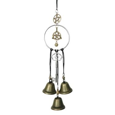 Imagem de Campainhas Das Bruxas | Ornamento Rústico De Com Carillão | Campainha de Bruxa para Porta e Proteção | para Halloween Natal Ação de Graças Parede Cozinha Casa Escritório Árvore