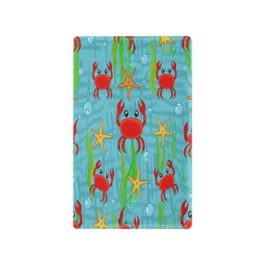 Imagem de Wassud Placa decorativa de caranguejos com conchas para interruptores de luz, placas de parede para tomadas elétricas em branco 11 x 7 cm