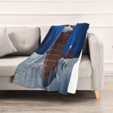 Imagem de Wassud Cobertores e mantas de Natal 152,4 x 228,6 cm, cobertor de cena de Natal para sofá, cadeira, decoração de casa