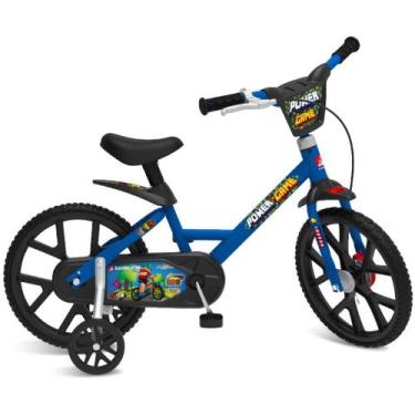 Imagem de Bicicleta Infantil ARO 14 Power Game com Cestinha e Rodinhas Laterais