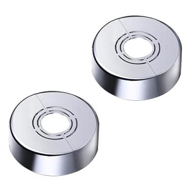 Imagem de YTgilo 2 peças 20 mm torneira flange dividida capas decorativas ajustáveis elevadas montadas na parede placas de cobertura para chuveiros, tubos de gás e acessórios de ocultação de tubulação de