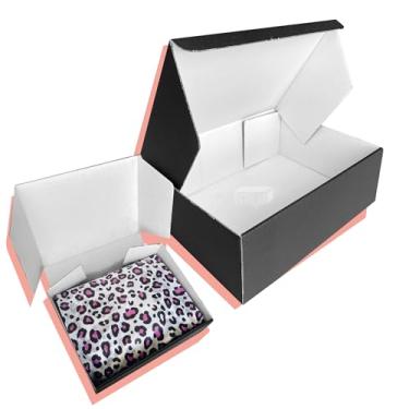 Imagem de Kit 20 Caixas de Papelão Montável 20x16x7cm Para Correio, Marketplace e E-commerce Resistente, Sustentável e Fácil de Montar Eco Box (Preta)
