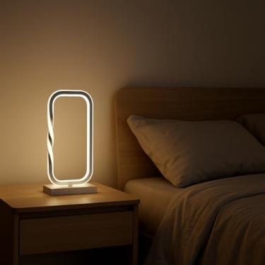 Imagem de Luminária Mesa Abajur LED 55w 3000k GMH Trade – Design Moderno, Bivolt, Estudo Leitura Quarto (Preta ou Branca) (preta)