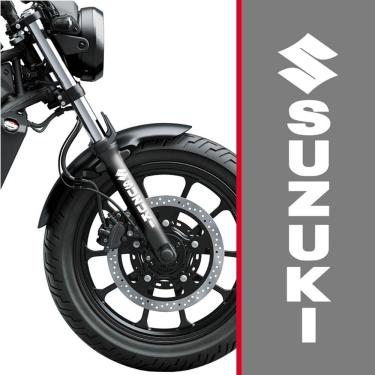 Imagem de Adesivo Para Bengala De Moto Suzuki Branco Branco