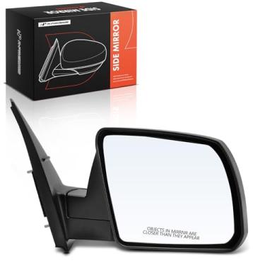 Imagem de A-Premium Espelho retrovisor retrovisor externo preto e prata manual do passageiro - Compatível com Toyota Tundra 2014 2015 - Não aquecido manual dobrável preto e prateado