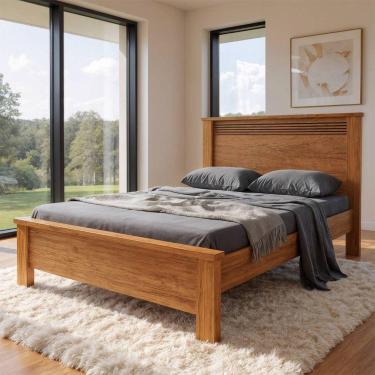 Imagem de Cama De Casal New Plus Bom Pastor Mdf Naturale