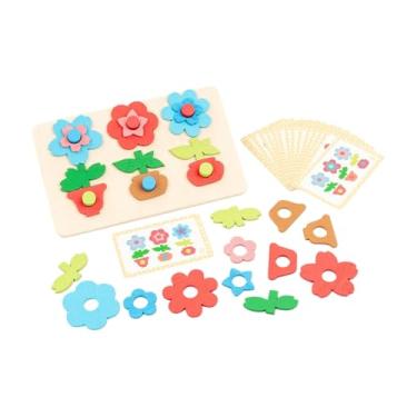 Imagem de Esquirla Brinquedo educativo de encaixe e em vasos de flores, em madeira, para meninas e crianças. Ideal para meninas bebês.