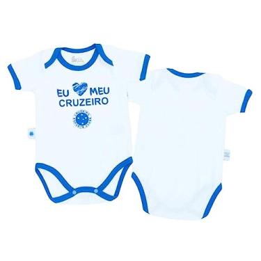 Imagem de Body Bebê Cruzeiro Frase Eu Amo Meu Cruzeiro Oficial