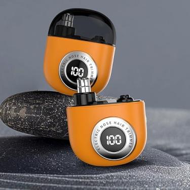 Imagem de Aparador de pelos de orelha e nariz masculino e feminino, proteção de 360° de cantos arredondados, display digital inteligente, removível e lavável, removedor de pelos de orelha portátil para