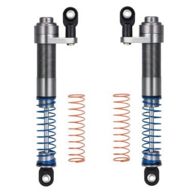 Imagem de 1/10 RC Aluminum Alloy Shocks Absorber – Adjustable 80-100mm Oil Damper for Crawler Car Axial SCX10 II 90046 Capra / TRX4 / Tamiya LCG / VS4-10 / D90 / Cheater Rigs (Titanium color)