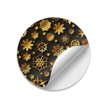 Imagem de Ladrilho Decorativo de Cerâmica Com Estampa de Flocos de Neve Dourados