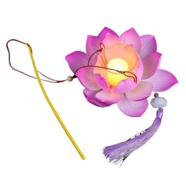 Imagem de Lanternas de papel vermelhas, decoração de árvore de Natal, lâmpada de pendurar rústica para festa, uso doméstico e feriado (roxo)