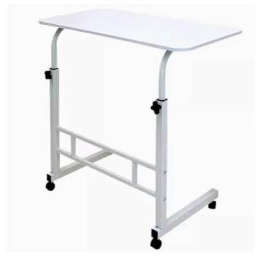 Imagem de Mesa Notebook com Rodinhas Ajustável para Home Office, Escrivaninha Multifuncional para Computador(BRANCO)