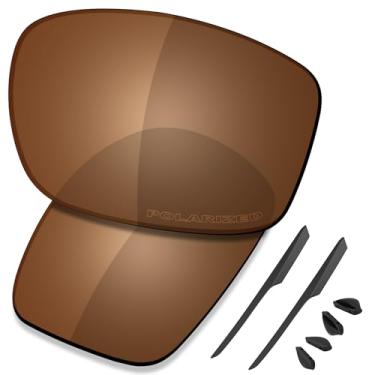 Imagem de SAUCER Lentes de reposição premium e kits de borracha para óculos de sol Oakley Valve New 2014 OO9236 | Óculos de sol de alta definição com ponte baixa de ajuste OO9243 da Valve – Marrom âmbar