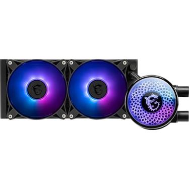 Imagem de MSI MAG Coreliquid A12 240 - Refrigerador líquido de CPU AIO ARGB - Radiador de 240 mm - Pronto para LGA 1700 - Bola dupla com ventiladores ARGB PWM de 120 mm x2, cabeça de bloqueio giratória, LGA