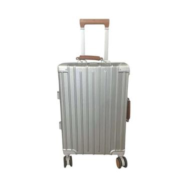 Imagem de Mala de viagem bordo luxo cadeado TSA Rodinha 360° material polycarbonato com alumínio