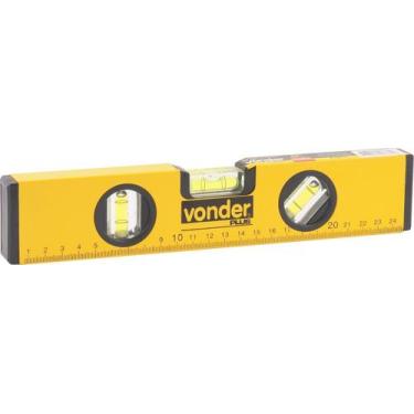Imagem de Nível alumínio 10" 3 bolhas base magnética - Vonder Plus
