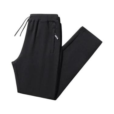 Imagem de Calças De Moletom Masculinas plus Size Pretas Largas 7XL 6XL 5XL Com C