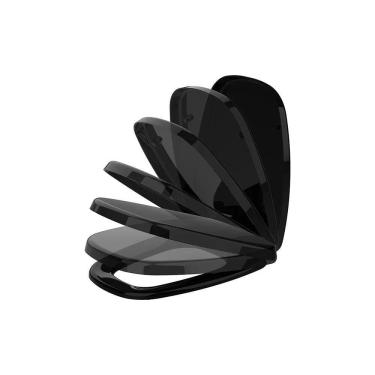 Imagem de Assento Turim Preto Termofixo Tupan Soft Close Vaso Eternit