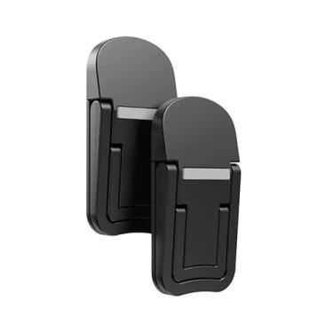 Imagem de Suporte dobrável para laptop, pacote com 2, suporte ergonômico de ângulo ajustável, design invisível fino de 7 mm para notebooks e teclados de mesa