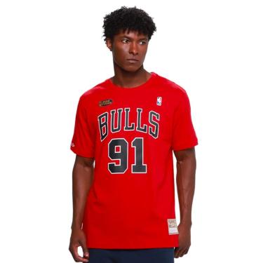 Imagem de Camiseta Mitchell & Ness Nba Masculina Chicago Bulls Rodmann