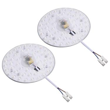 Imagem de Cryfokt Painel de Luz de Teto Magnético Regulável Com Economia de Energia Pendente para Lustres 24W Painel de LED de Substituição para Sala de Estar (Redondo)