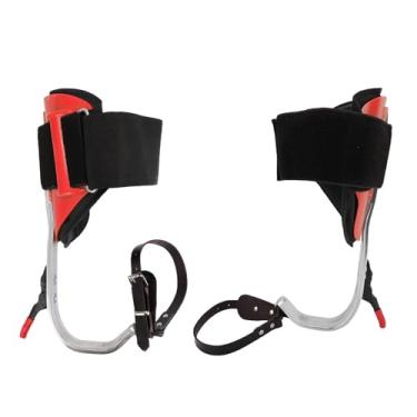 Imagem de Cryfokt Kit de Espinhos para Escalada de árvores, Pedal Antiderrapante Resistente para Jardinagem e Colheita de Frutas, Liga de Alumínio, Adequado para Agricultores e Jardineiros (Vermelho)