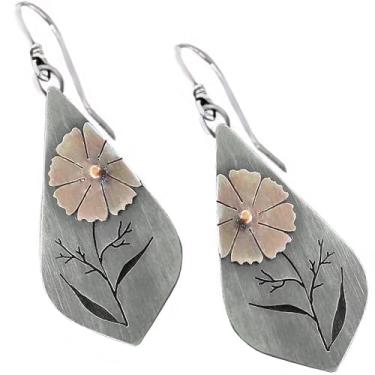 Imagem de Brincos vintage boho turquesa gota brincos lua sol madeira couro girassol brincos para mulheres joias modernas, Zinco, Sem pedra preciosa