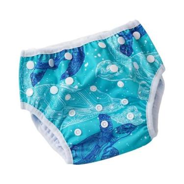 Imagem de Fraldas De Pano Reutilizáveis Para Bebês, Calças De Treinamento Ajustá