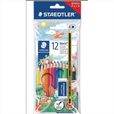Imagem de Lápis de cor Staedtler com 12 cores/borracha/lápis grafite