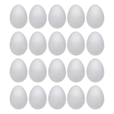 Imagem de CarpNettore 20 Ovos de Páscoa de Espuma Artesanal - Materiais para Artesanato, Enfeites para Cestas e Decorações DIY