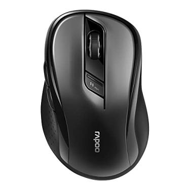 Imagem de Mouse Rapoo Bluetooth + 2.4Ghz Black 5 Anos de Garantia Pilhas Inclusa - RA013