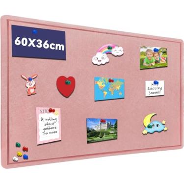 Imagem de Quadro de avisos grande – Quadro decorativo de feltro de 152 x 91 cm – Quadro de cortiça alternativo para parede de 1,5 m x 7,5 m – quadro fotográfico dobrável, quadro de visão autoadesivo, quadro de