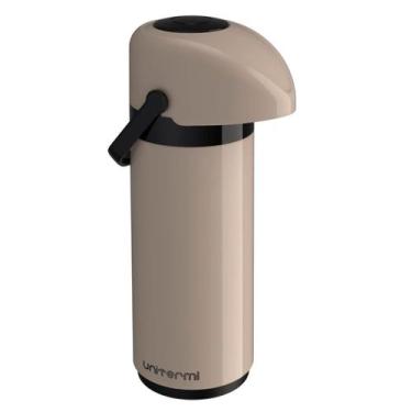 Imagem de Garrafa Termica Café Verona 1l Unitermi Chá Bomba Pressão, Bege