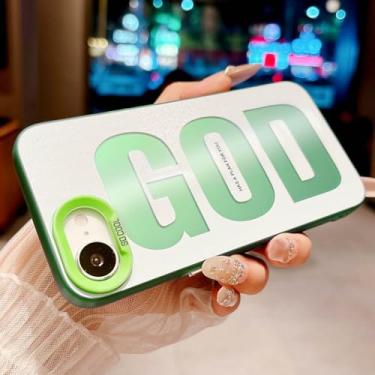 Imagem de HYUEKOKO "GOD HAS A Plan for You, capa de telefone para iPhone 16e, linda estampa de letras de moda, design estético, capa simples, TPU macio, fina, à prova de choque para meninas, mulheres e homens