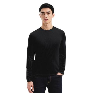 Imagem de Camiseta Manga Longa Masculino Dry Lisa Proteção Solar Treino Praia Gênero:Homem;Tamanho:P;Cor:-Masculino