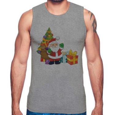 Imagem de Regata Natal Papai Noel - Foca na Moda, Cinza, G