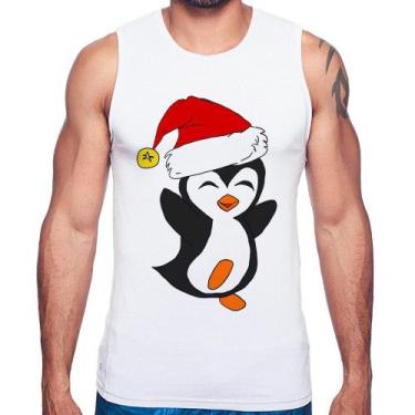 Imagem de Regata Pinguim Noel - Foca na Moda, Branco, P