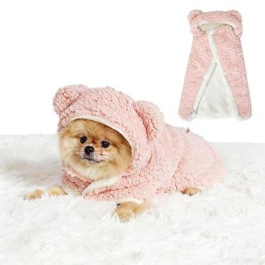 Imagem de Cobertor de capa para animais de estimação, casacos com capuz para animais de estimação, capa quente de inverno, casaco de inverno com chapéu, cobertor espesso de gatinho, cobertor quente de inverno