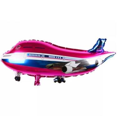 Imagem de Balão Bexiga Forma De Avião Aeronave 80 cm Cores A Escolher - Rio Tiju