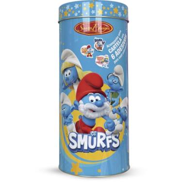 Imagem de Biscoito Leite Lata Porta Lapis Smurfs