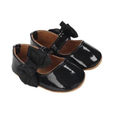 Imagem de Sapatos Antiderrapantes Pretos Para Bebês Meninos E Meninas 0-18M, Sap