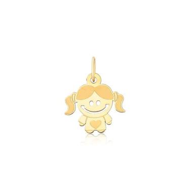 Imagem de Pingente De Ouro Puro Menina Filha 10k Pm50 - MAEHLER Arte Em Joias
