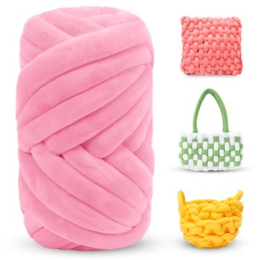 Imagem de LEREATI Fio grosso grosso para tricô de braço, cobertor de malha de tubo jumbo, fio de veludo macio para bolsas de crochê, tricô manual, cama para animais de estimação, tapetes, travesseiros
