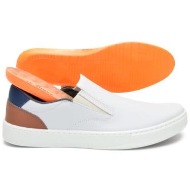 Imagem de Sapatênis Masculino Tênis Slip On Casual Esporte Fino Urbano Conforto Azul Marinho (Cinza, BR, Adulto, Numérico, 44)